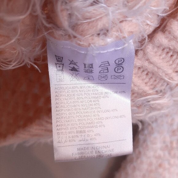 SILVIAN HEACH Denim Fuzzy Peach Knit Vneck Sweater - Picture 10 of 10